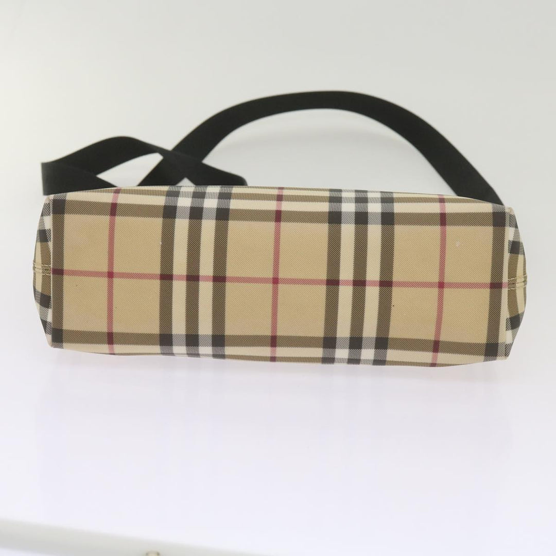 Burberry Nova Check Shoulder Bag Coated Canvas Beige Auth yk11241