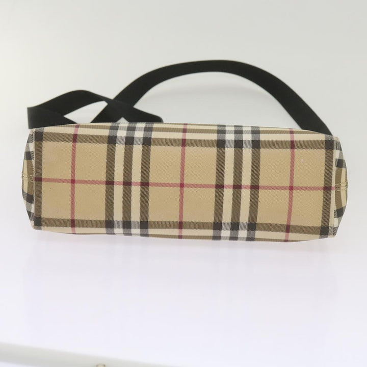 Burberry Nova Check Shoulder Bag Coated Canvas Beige Auth yk11241