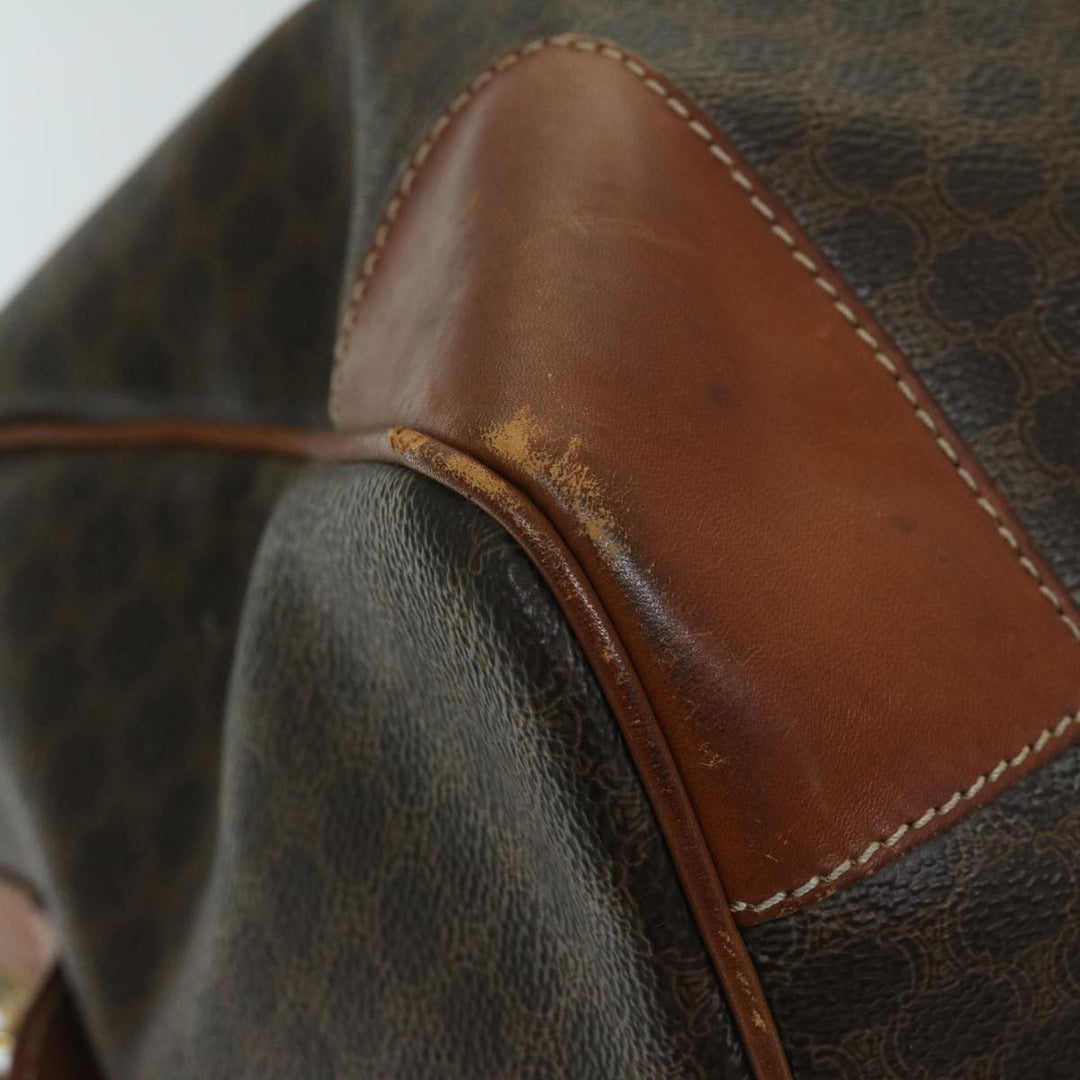 Celine Macadam Canvas Boston Bag PVC Brown 11251