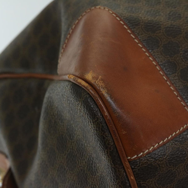 Celine Macadam Canvas Boston Bag PVC Brown 11251