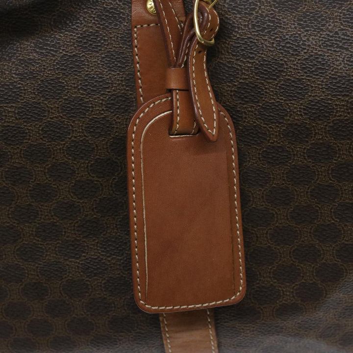 Celine Macadam Canvas Boston Bag PVC Brown 11251