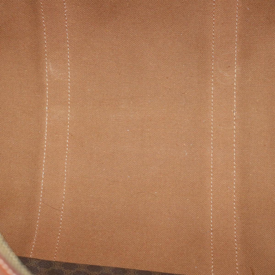 Celine Macadam Canvas Boston Bag PVC Brown 11251