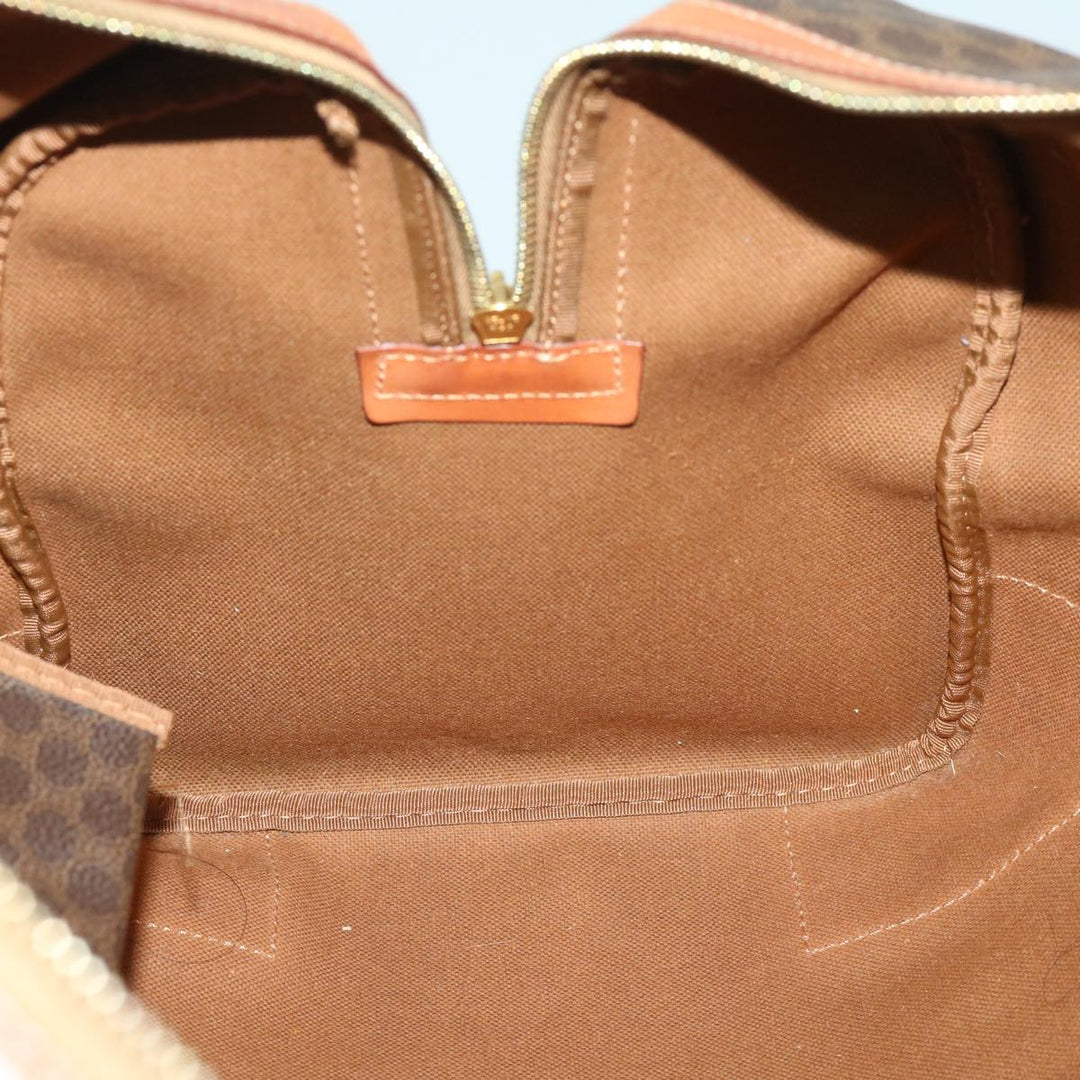 Celine Macadam Canvas Boston Bag PVC Brown 11251