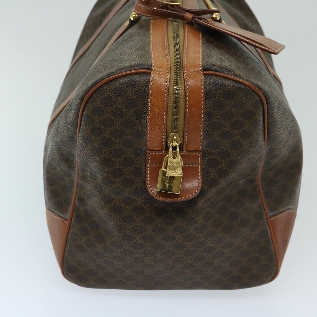 Celine Macadam Canvas Boston Bag PVC Brown 11251