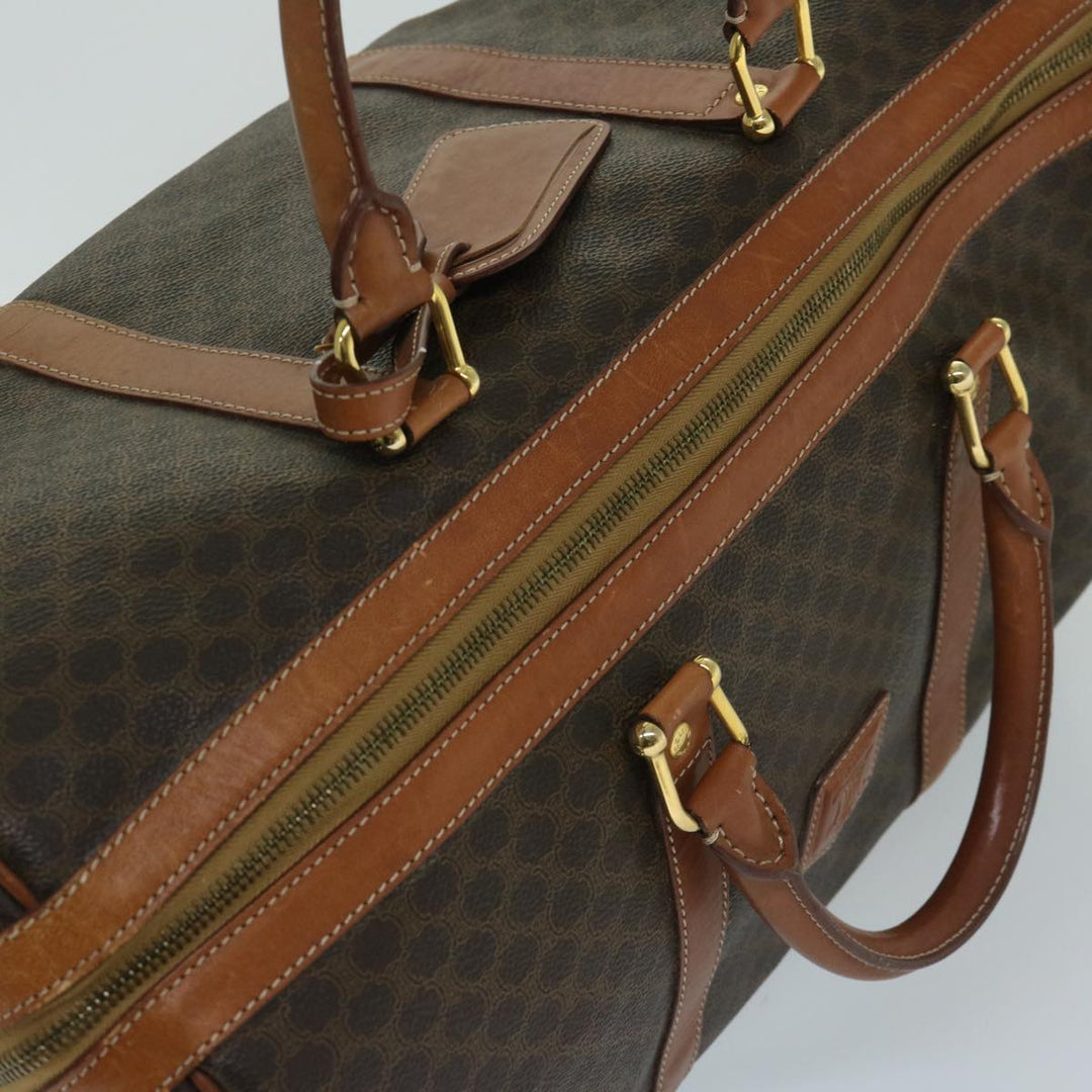 Celine Macadam Canvas Boston Bag PVC Brown 11251