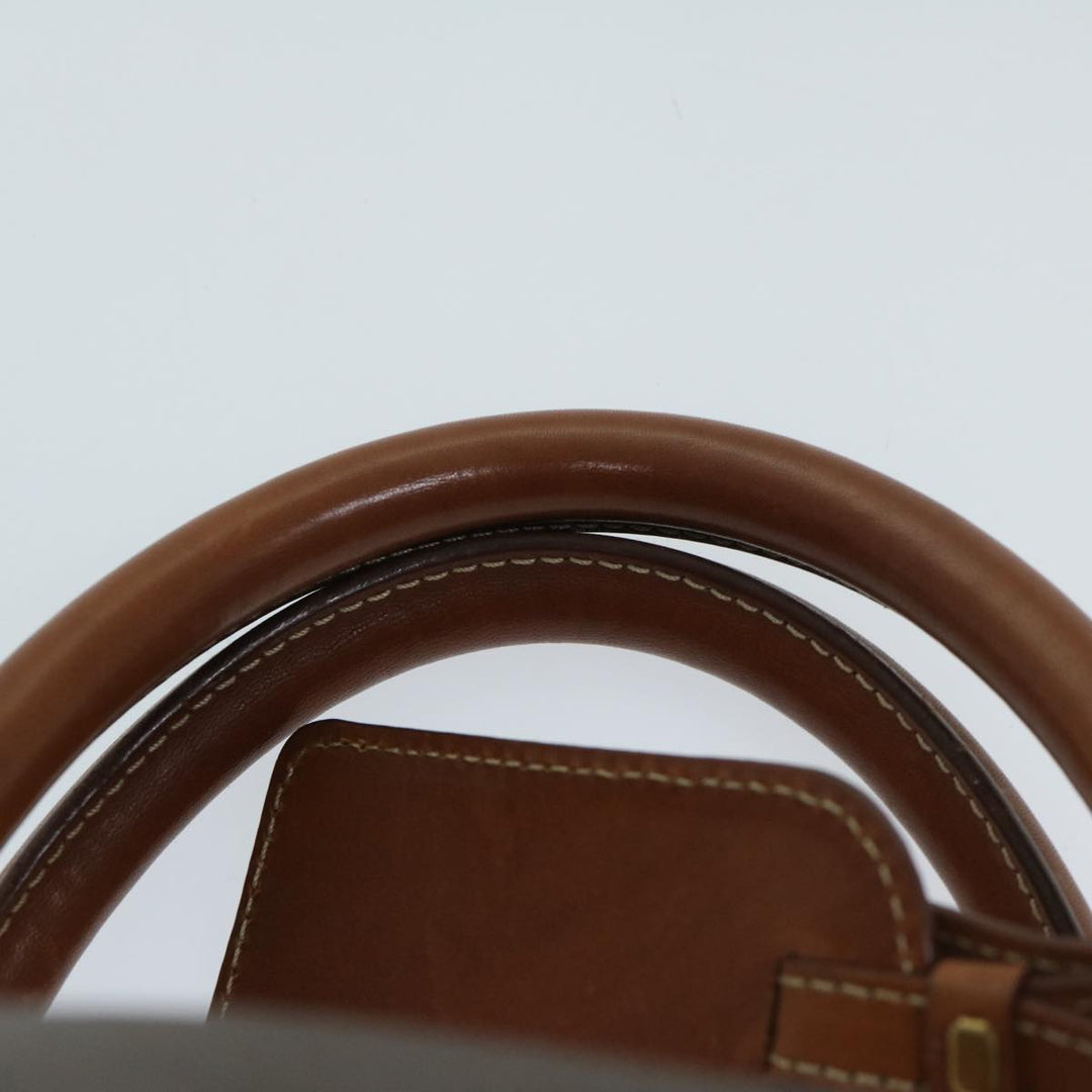 Celine Macadam Canvas Boston Bag PVC Brown 11251
