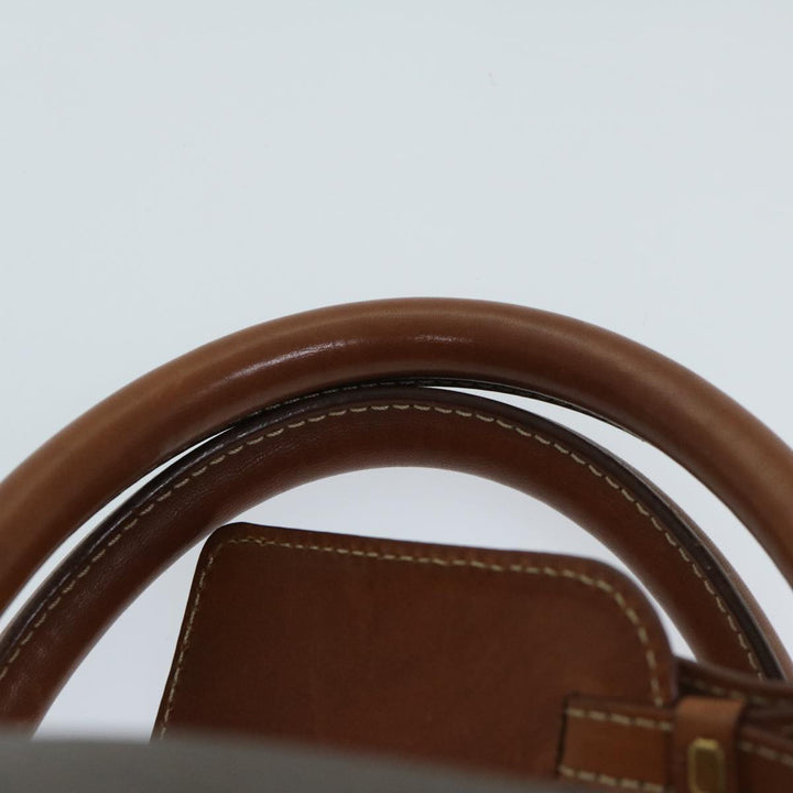 Celine Macadam Canvas Boston Bag PVC Brown 11251
