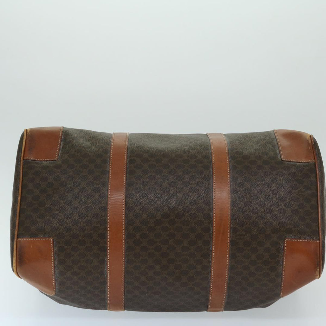 Celine Macadam Canvas Boston Bag PVC Brown 11251
