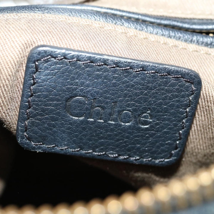 Chloe Mercy Hand Bag Leather 2way Black yk11313