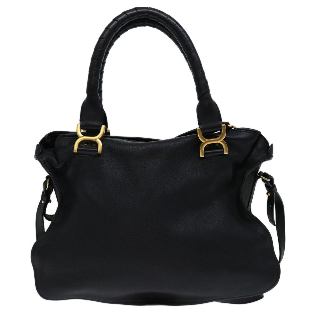 Chloe Mercy Hand Bag Leather 2way Black yk11313