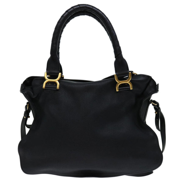Chloe Mercy Hand Bag Leather 2way Black yk11313