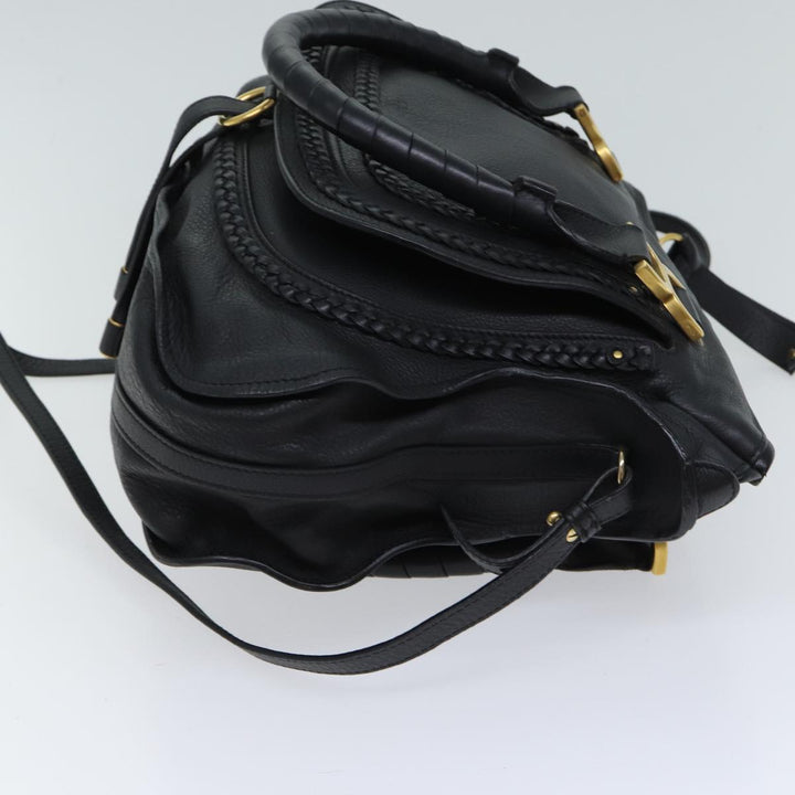 Chloe Mercy Hand Bag Leather 2way Black yk11313
