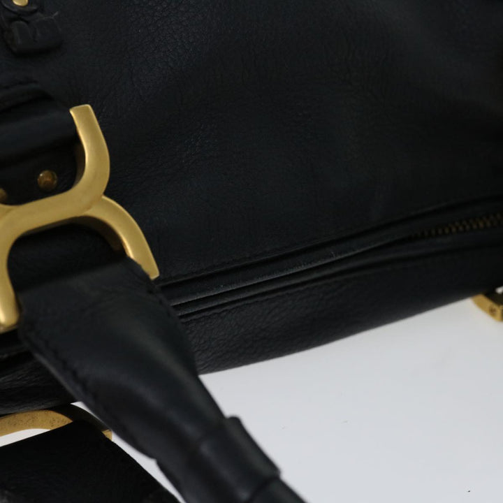 Chloe Mercy Hand Bag Leather 2way Black yk11313
