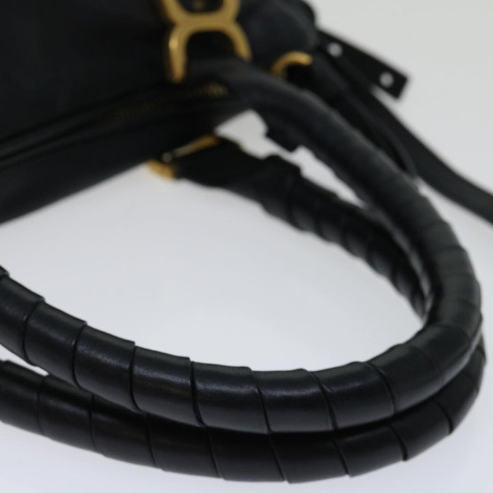 Chloe Mercy Hand Bag Leather 2way Black yk11313