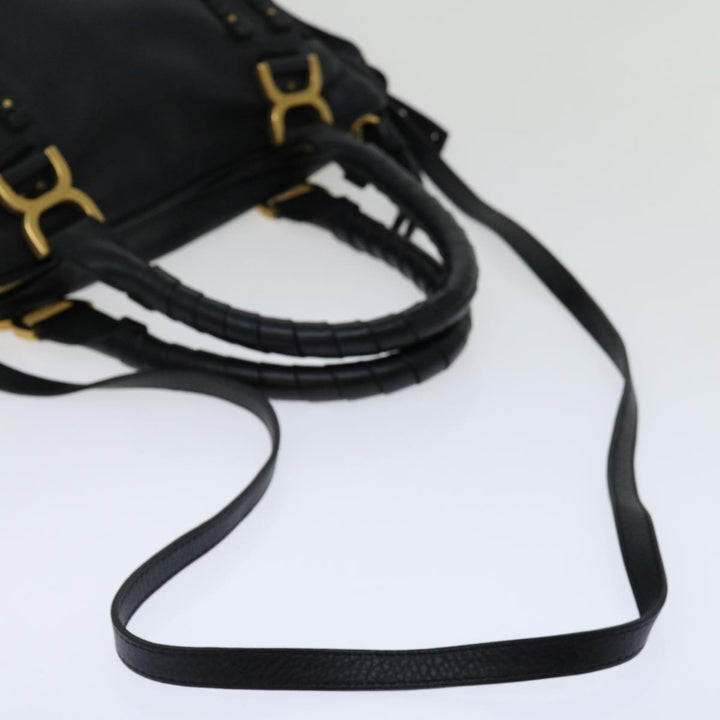 Chloe Mercy Hand Bag Leather 2way Black yk11313