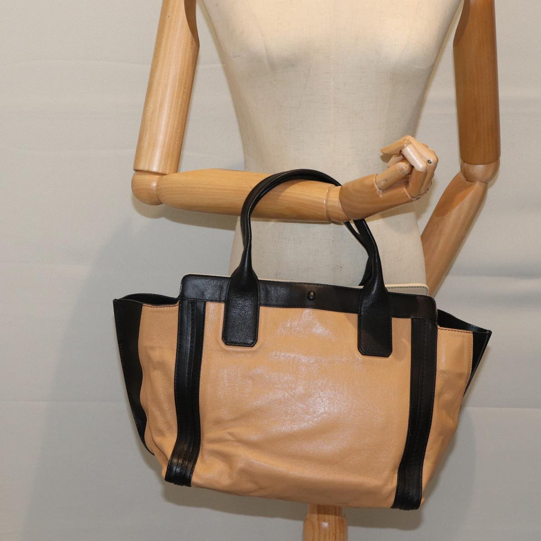 Chloe Hand Bag Leather Beige 01 14 50 65 yk11323