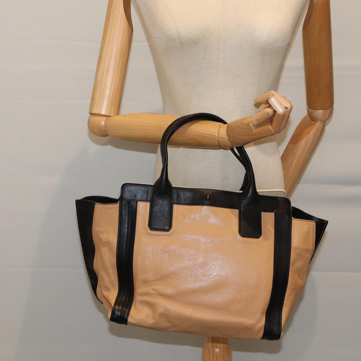 Chloe Hand Bag Leather Beige 01 14 50 65 yk11323