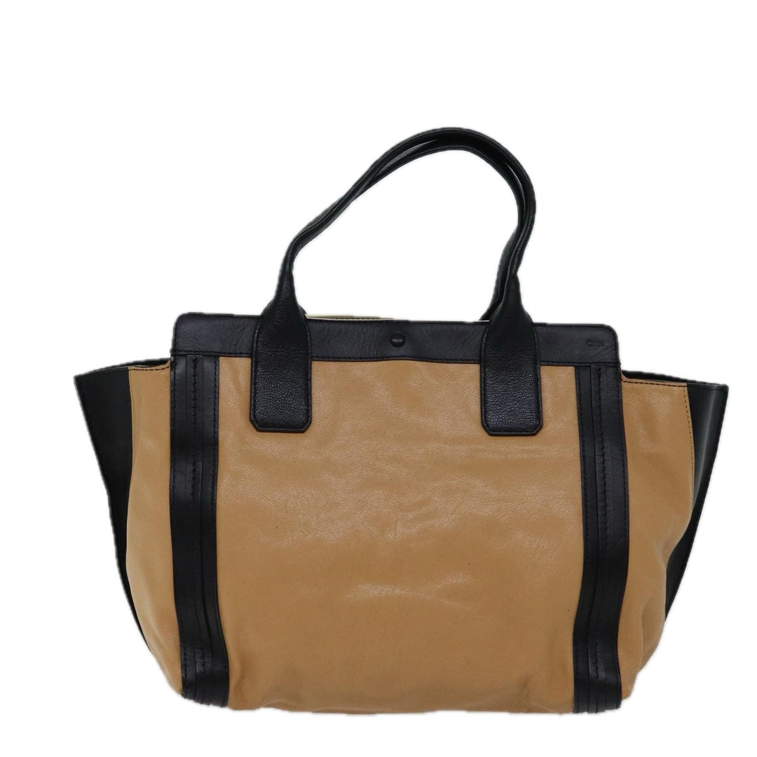 Chloe Hand Bag Leather Beige 01 14 50 65 yk11323