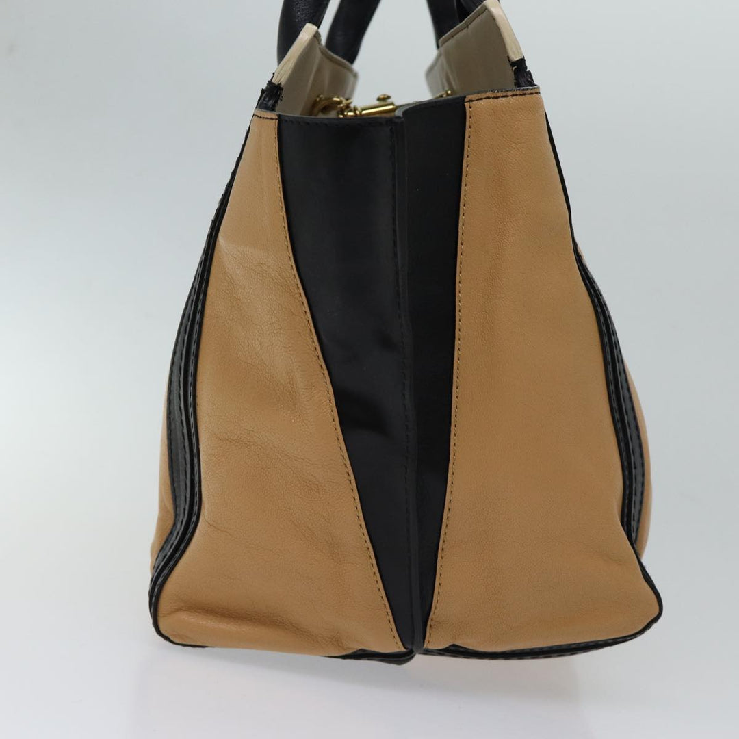Chloe Hand Bag Leather Beige 01 14 50 65 yk11323