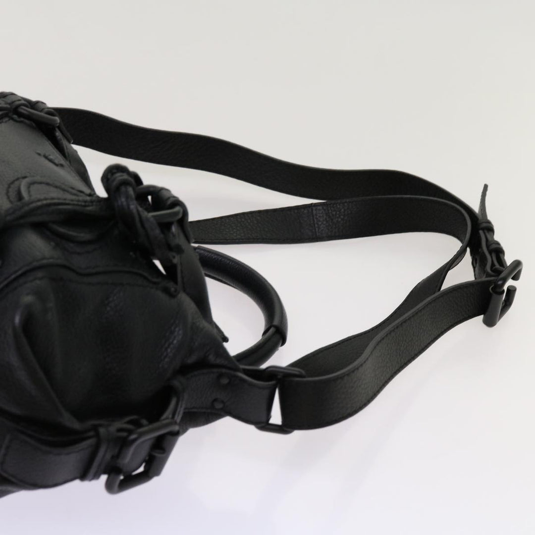 Chloe Paddington Hand Bag Leather 2way Black 04 06 53 yk11349
