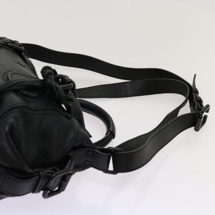 Chloe Paddington Hand Bag Leather 2way Black 04 06 53 yk11349