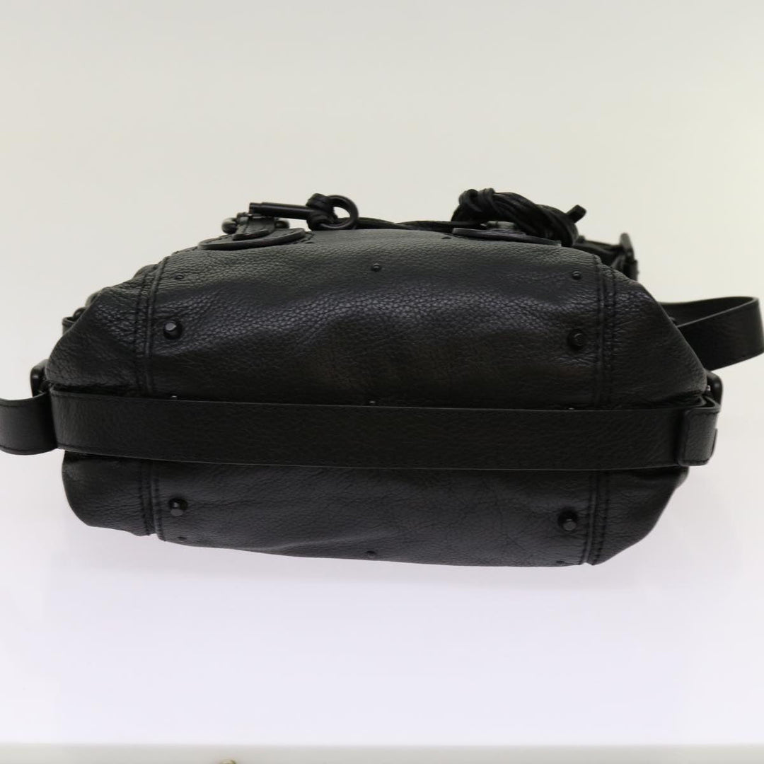 Chloe Paddington Hand Bag Leather 2way Black 04 06 53 yk11349
