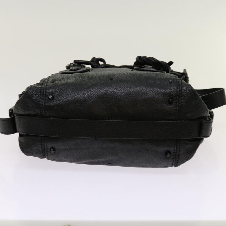 Chloe Paddington Hand Bag Leather 2way Black 04 06 53 yk11349