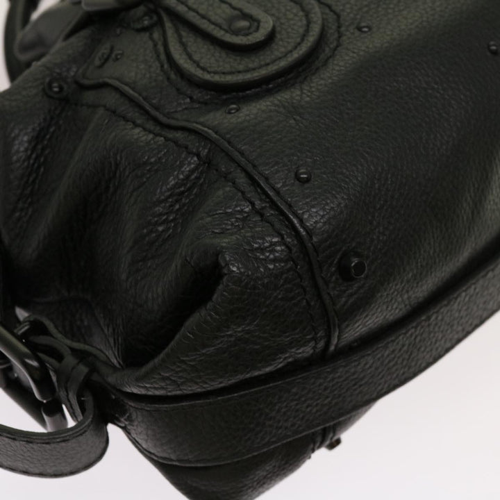 Chloe Paddington Hand Bag Leather 2way Black 04 06 53 yk11349