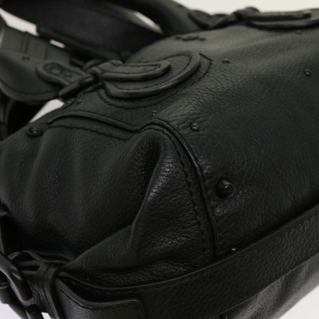 Chloe Paddington Hand Bag Leather 2way Black 04 06 53 yk11349