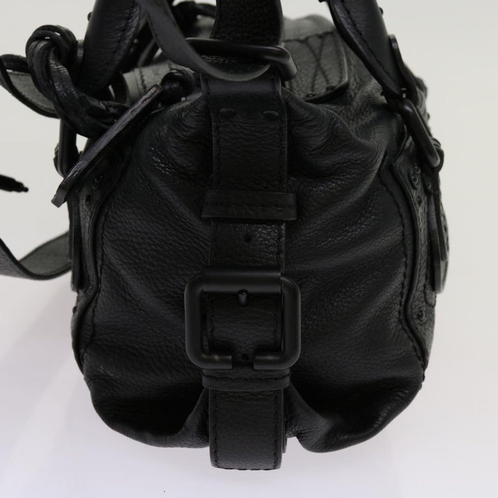 Chloe Paddington Hand Bag Leather 2way Black 04 06 53 yk11349