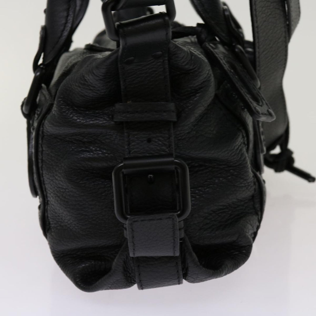 Chloe Paddington Hand Bag Leather 2way Black 04 06 53 yk11349