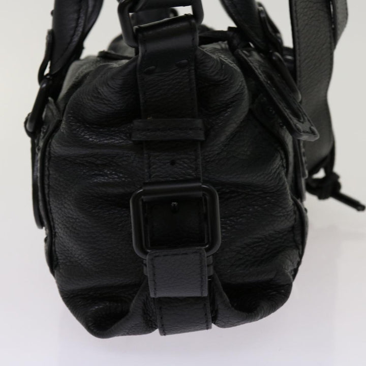 Chloe Paddington Hand Bag Leather 2way Black 04 06 53 yk11349