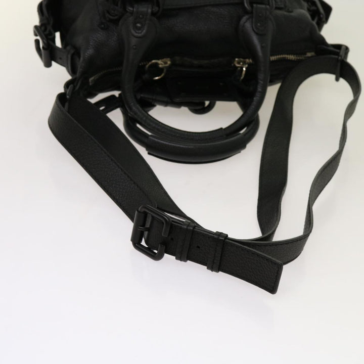 Chloe Paddington Hand Bag Leather 2way Black 04 06 53 yk11349