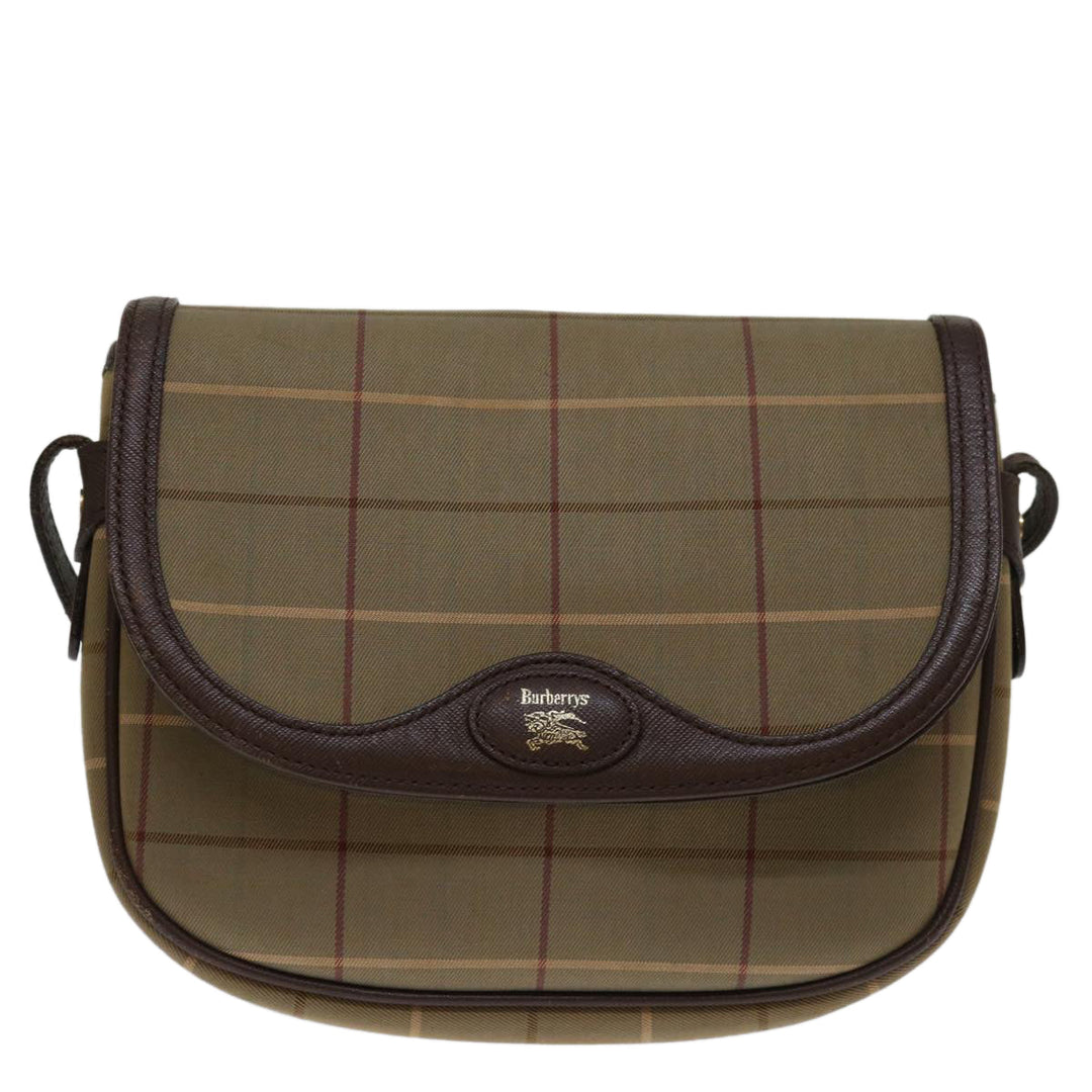 BurberrySs Nova Check Shoulder Bag Canvas Beige Auth yk11355