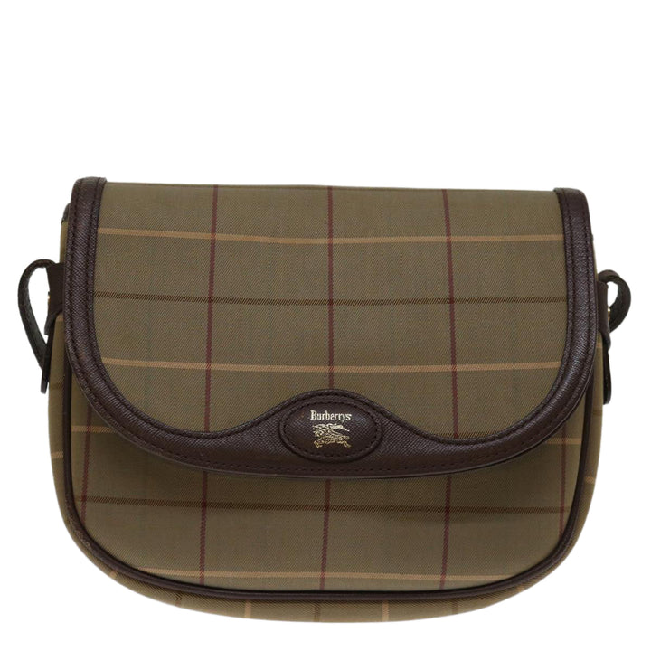 BurberrySs Nova Check Shoulder Bag Canvas Beige Auth yk11355