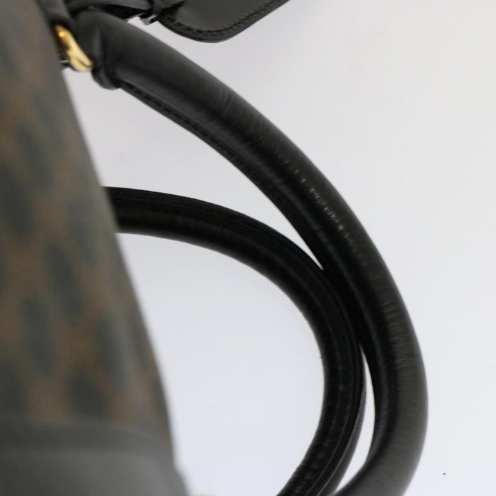 Celine Macadam Canvas Boston Bag PVC Black Auth yk11367