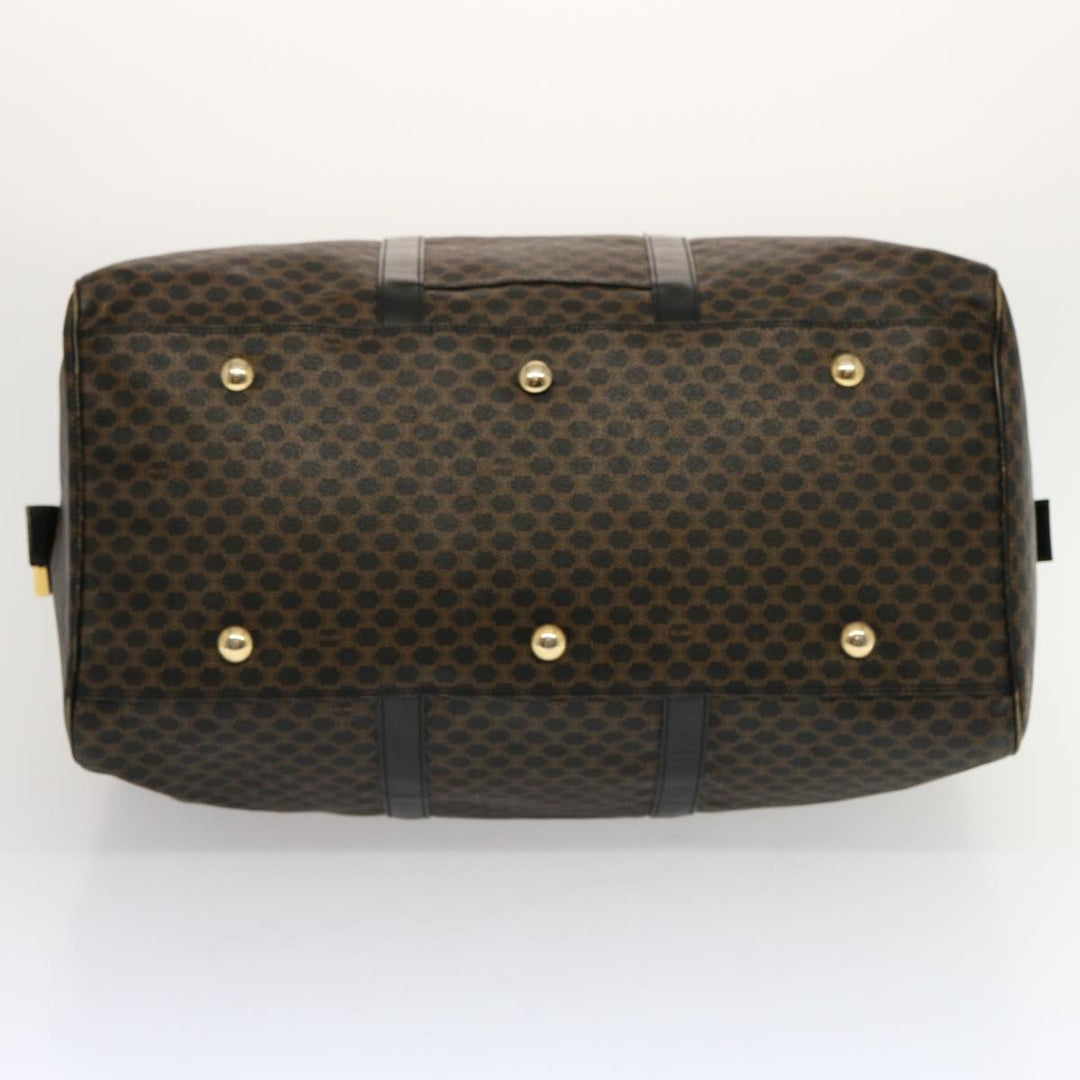 Celine Macadam Canvas Boston Bag PVC Black Auth yk11367