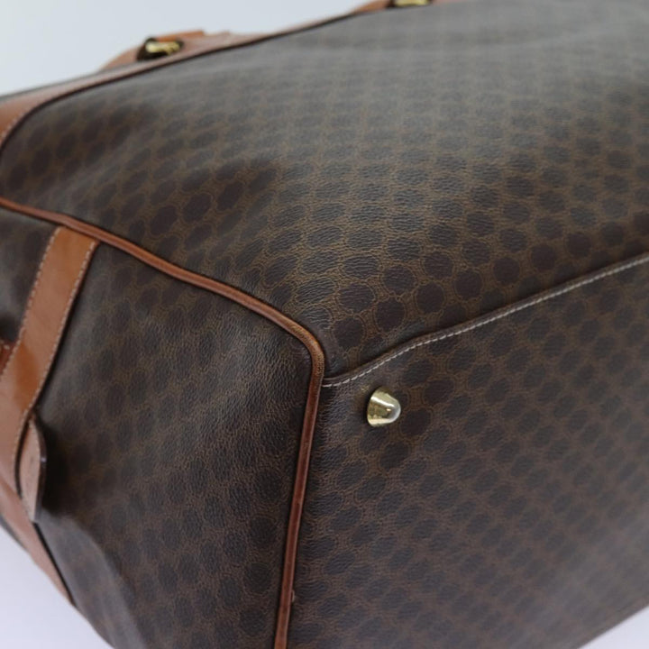 Celine Macadam Canvas Boston Bag 2way Brown Auth yk11378