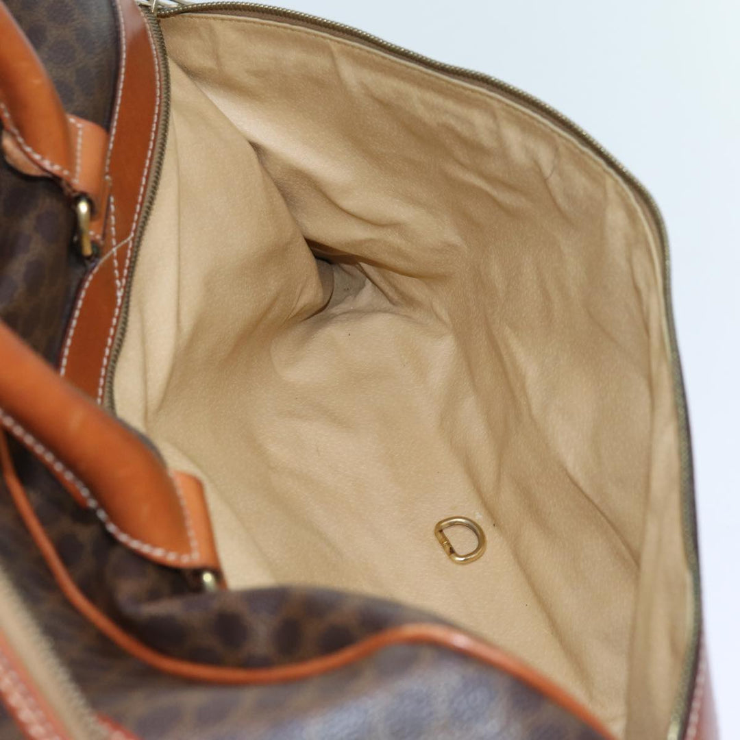 Celine Macadam Canvas Boston Bag 2way Brown Auth yk11378