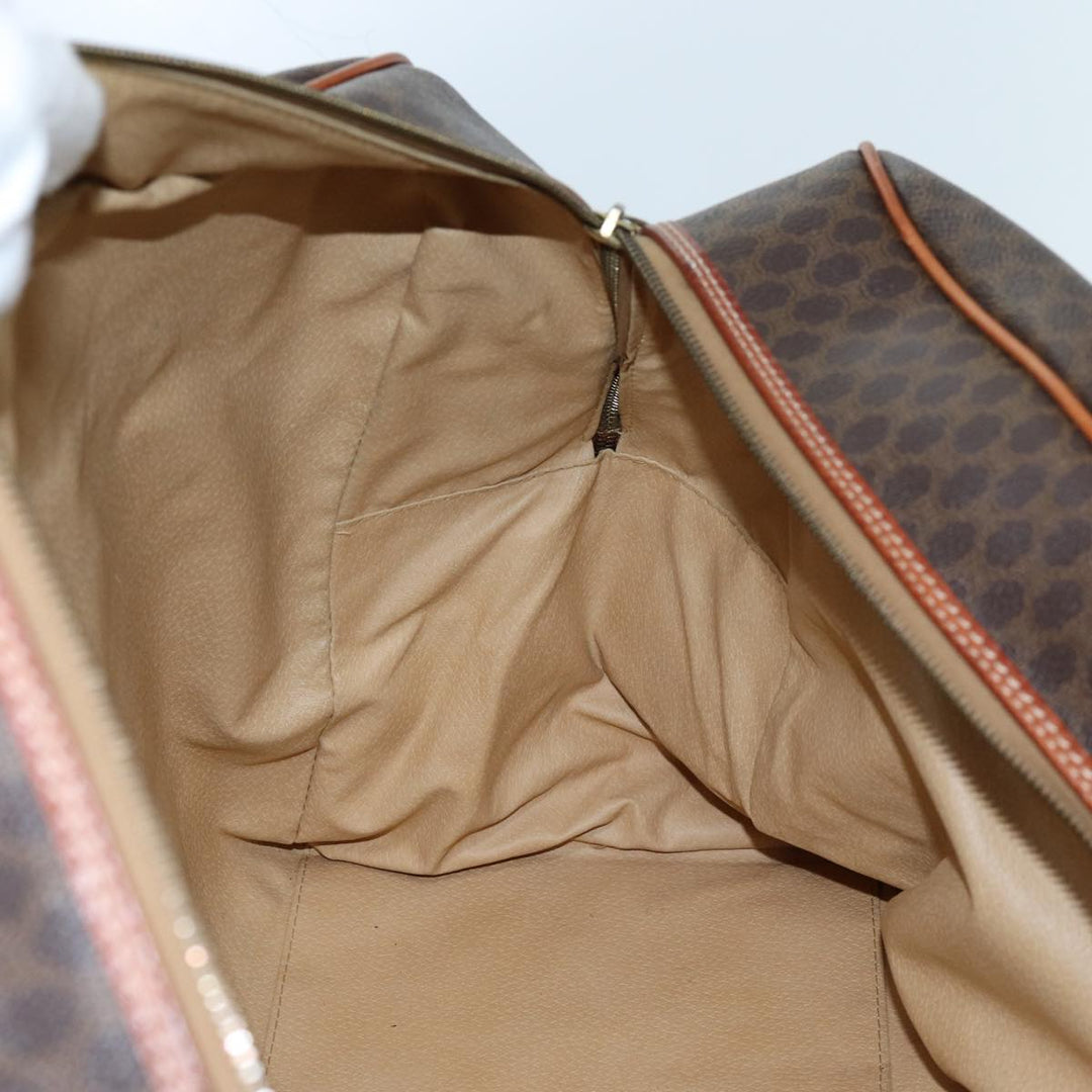 Celine Macadam Canvas Boston Bag 2way Brown Auth yk11378