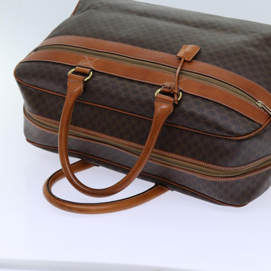 Celine Macadam Canvas Boston Bag 2way Brown Auth yk11378