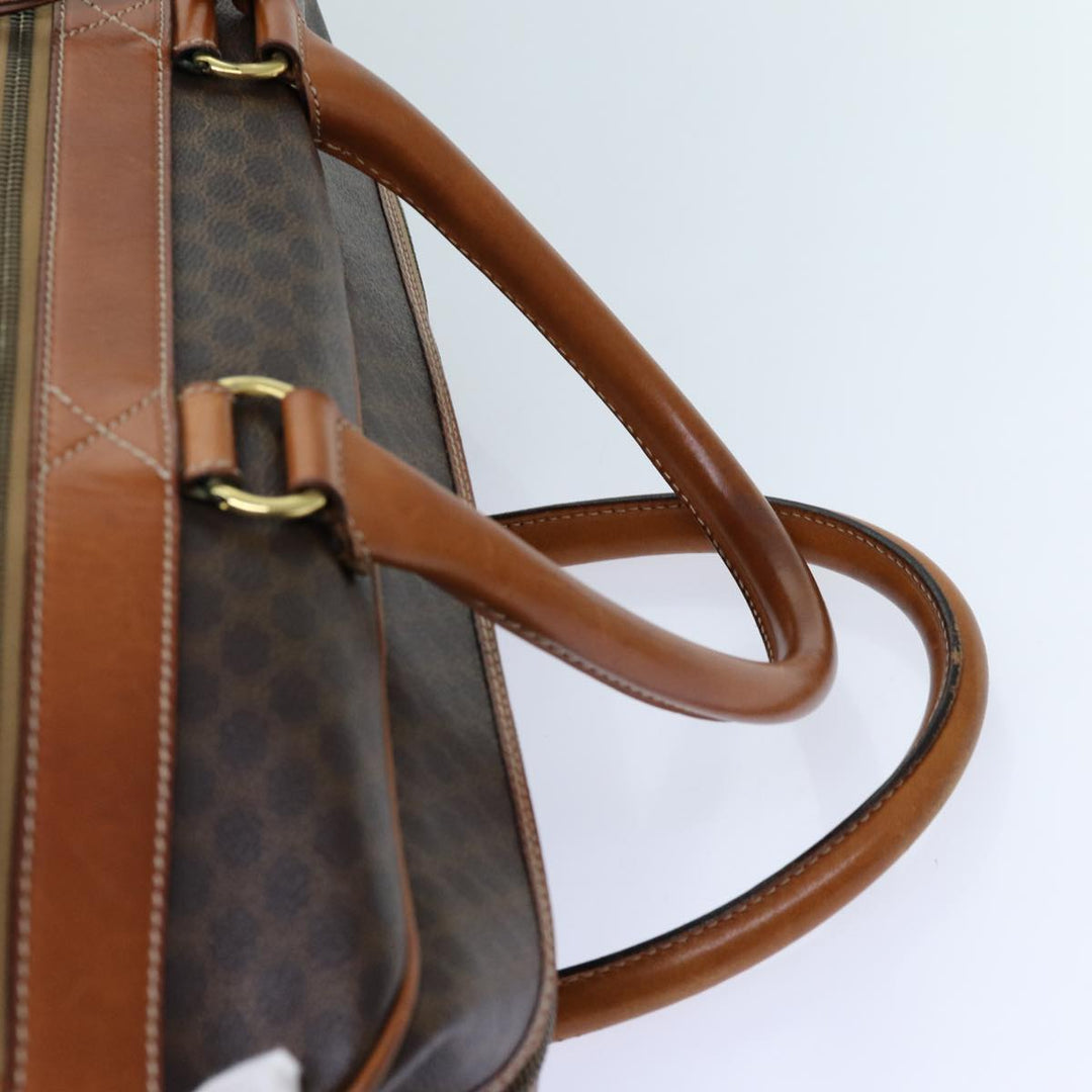Celine Macadam Canvas Boston Bag 2way Brown Auth yk11378
