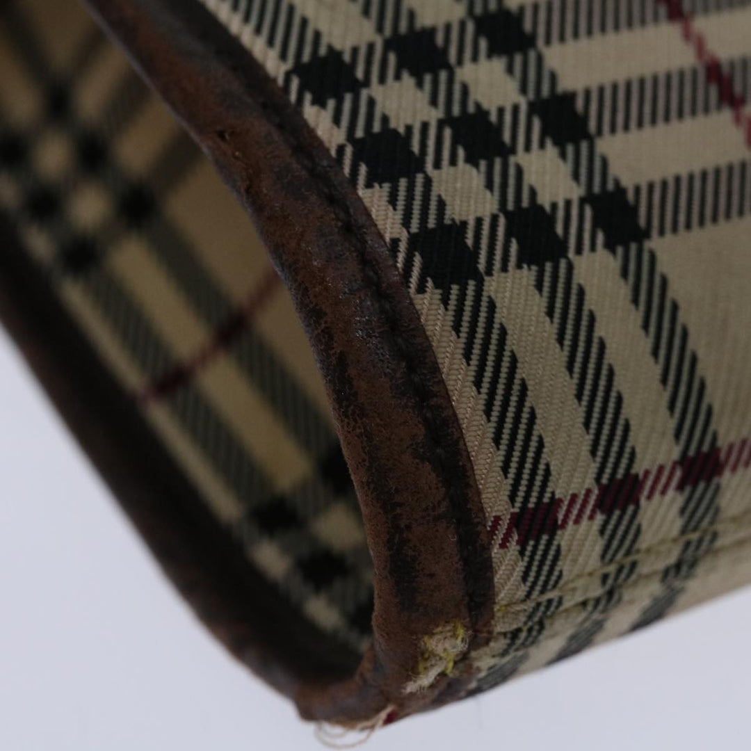 Burberry Nova Check Shoulder Bag Canvas Beige Brown Auth yk11382
