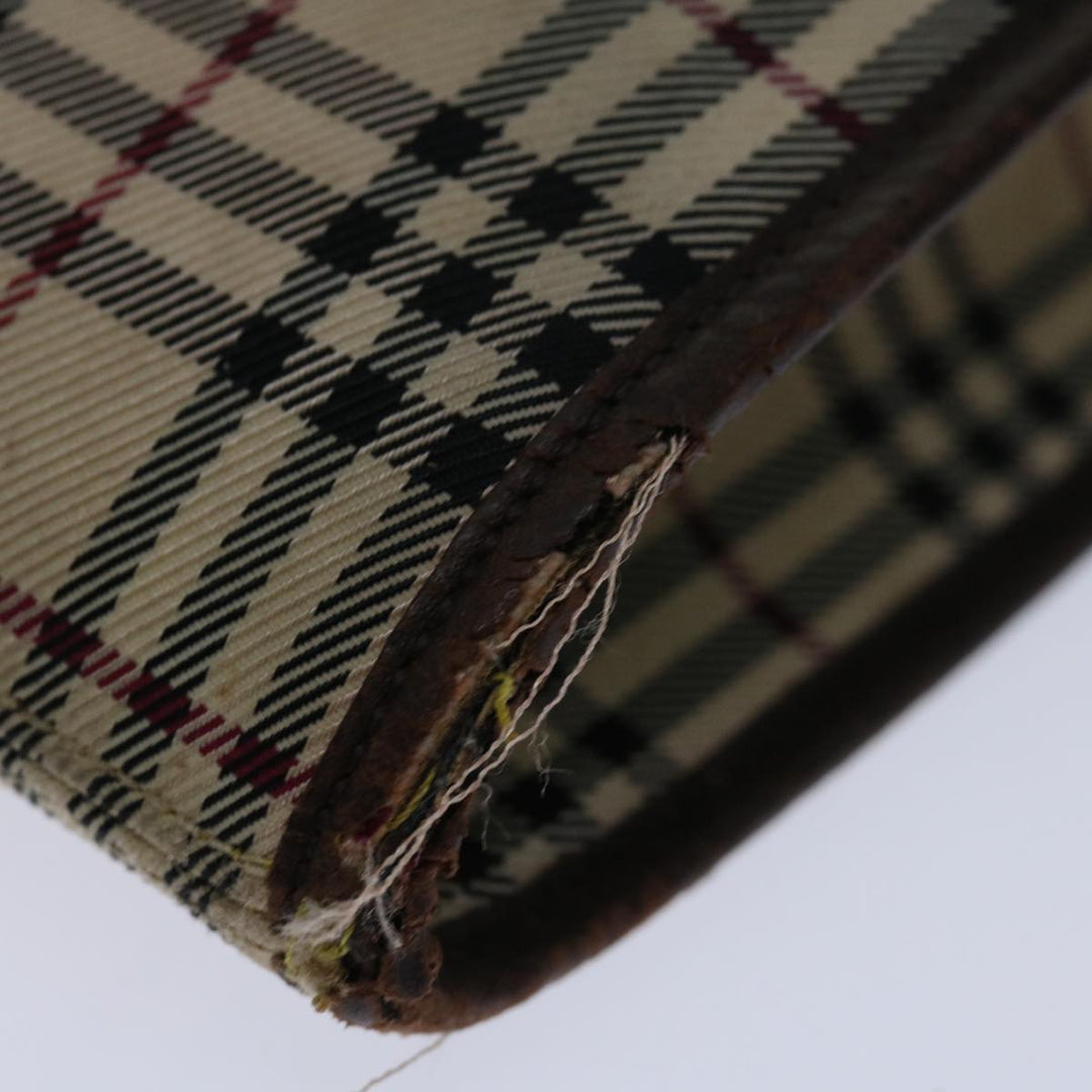 Burberry Nova Check Shoulder Bag Canvas Beige Brown Auth yk11382