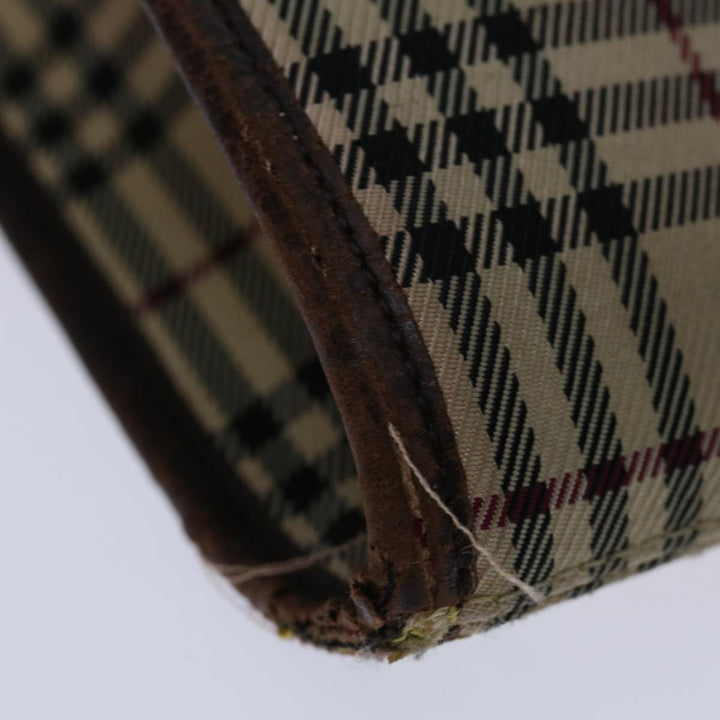 Burberry Nova Check Shoulder Bag Canvas Beige Brown Auth yk11382
