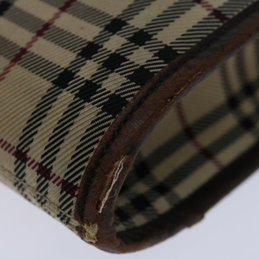 Burberry Nova Check Shoulder Bag Canvas Beige Brown Auth yk11382