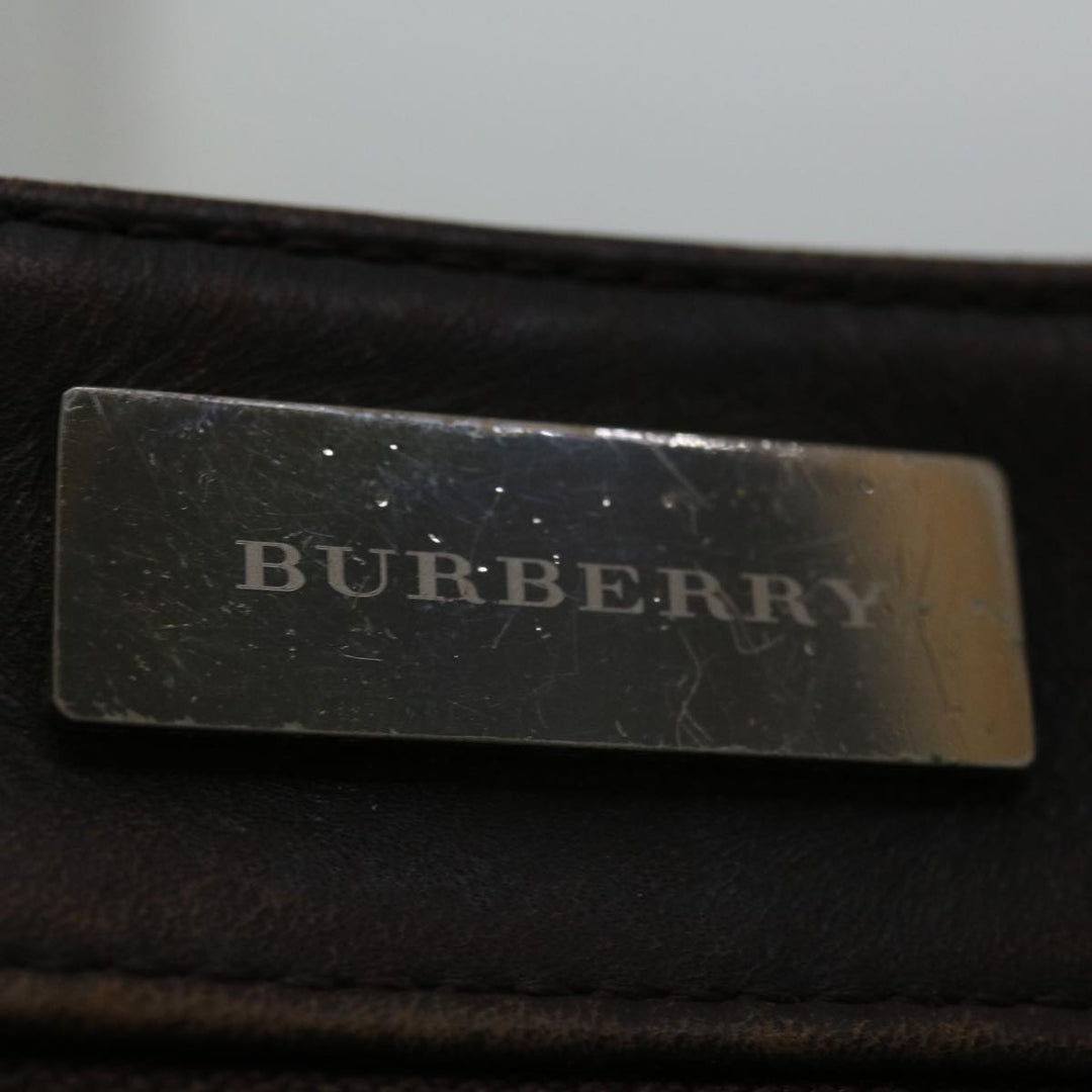 Burberry Nova Check Shoulder Bag Canvas Beige Brown Auth yk11382