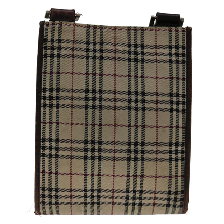 Burberry Nova Check Shoulder Bag Canvas Beige Brown Auth yk11382
