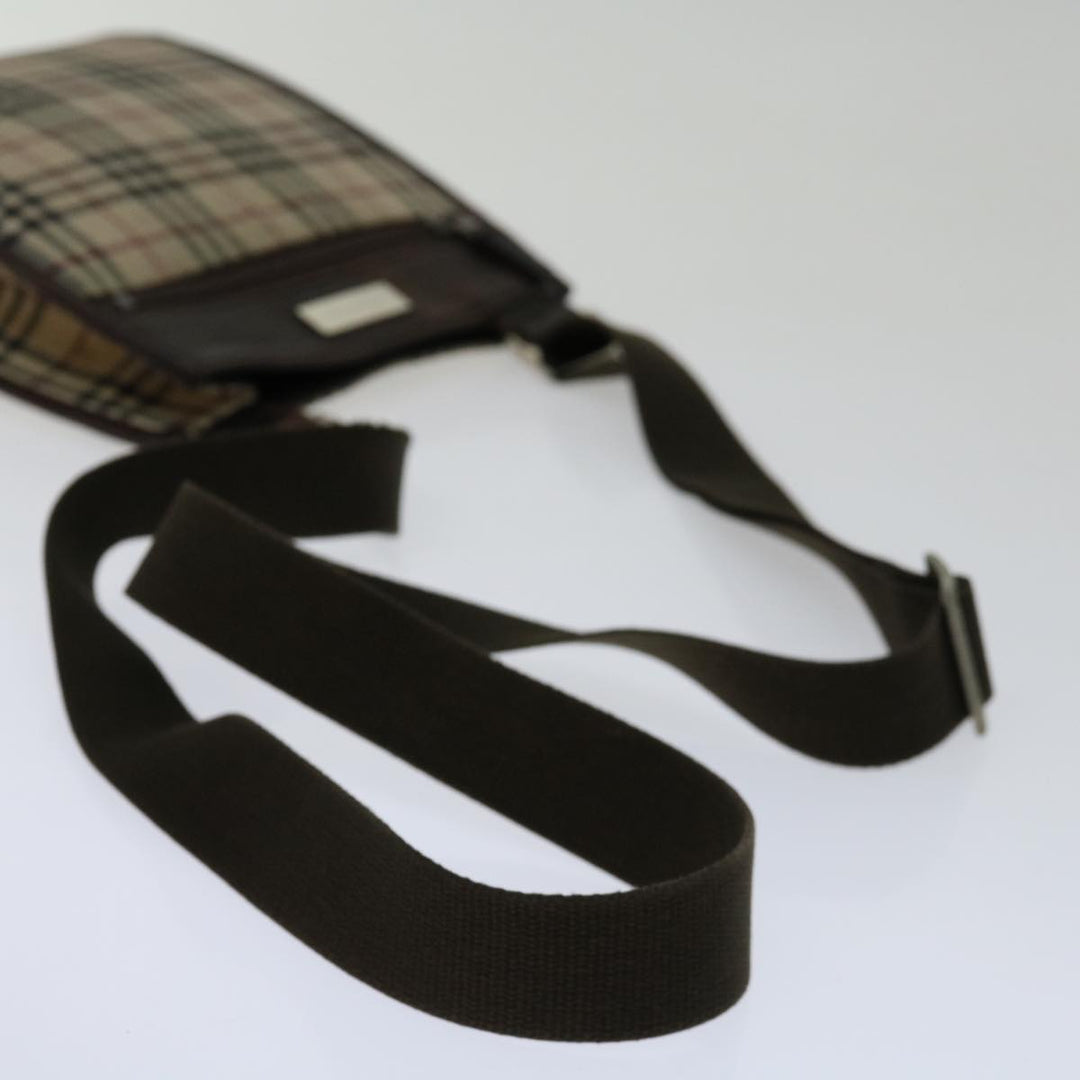 Burberry Nova Check Shoulder Bag Canvas Beige Brown Auth yk11382