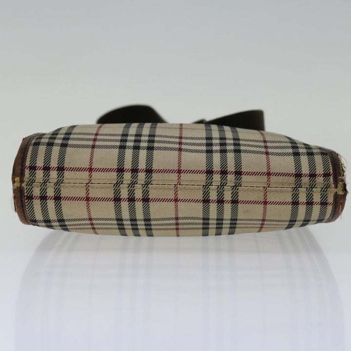 Burberry Nova Check Shoulder Bag Canvas Beige Brown Auth yk11382